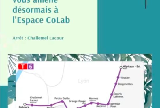 Le Tramway T6 vous amène à l’Espace CoLab